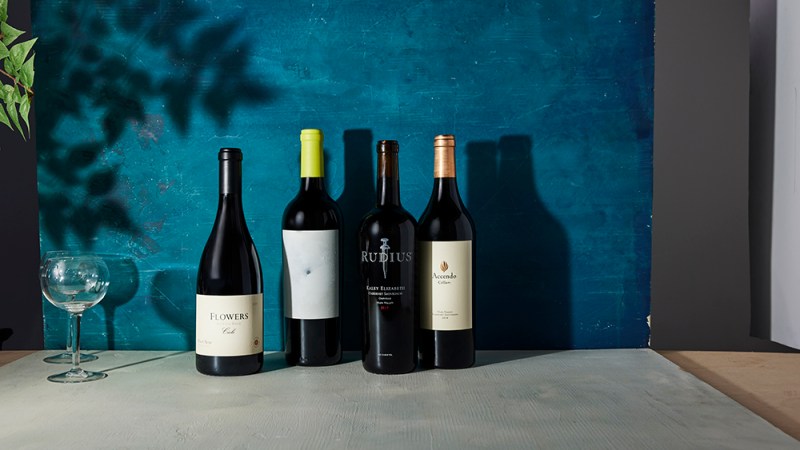 Flowers 2019 Cielo, Stalwørth Rutherford, Rudius 2017 Kaley Elizabeth, Accendo 2018 Cabernet Sauvignon