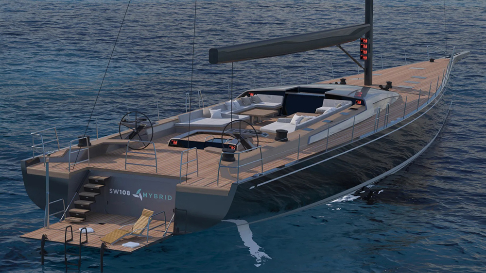 Southern Wind SW108 hybrid sailing yacht