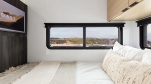 The Aero Build Coast's bedroom caravan