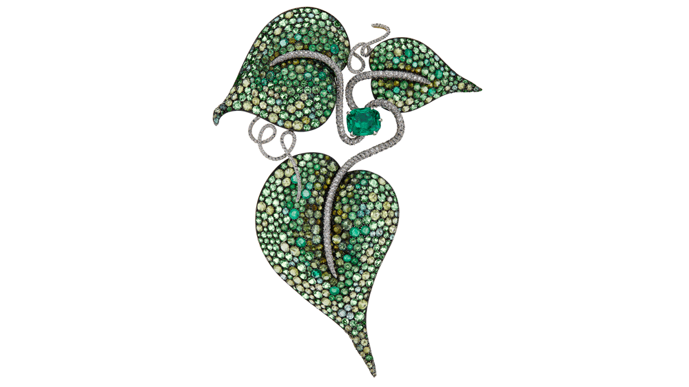 JAR Leaf Brooch from the Collection of Ann Getty