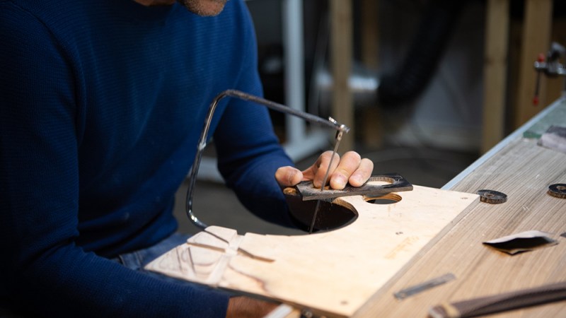 E. B. Meyrowitz eyewear cut out by hand